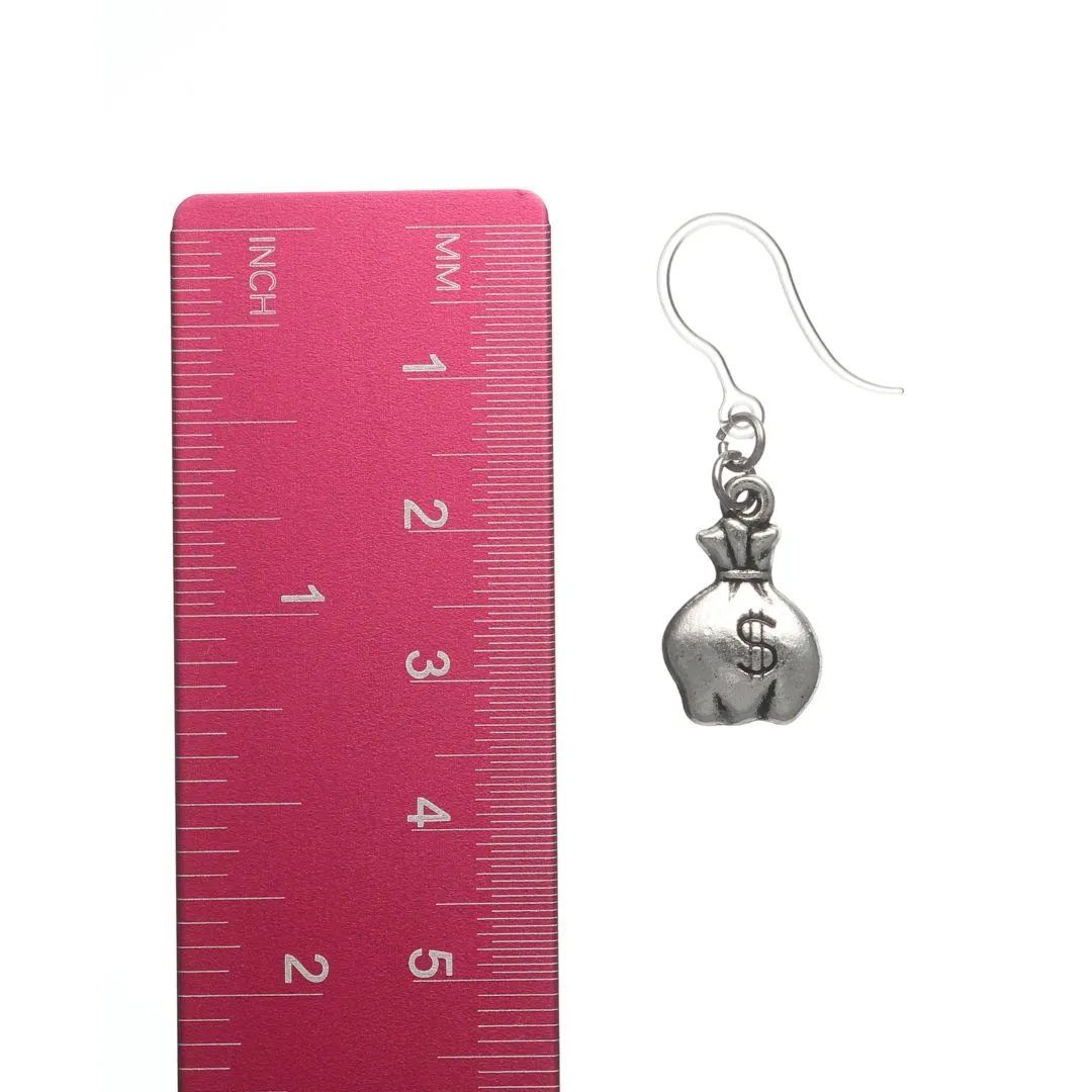 Money Bag Dangles Hypoallergenic Earrings for Sensitive Ears Made with Plastic Posts
