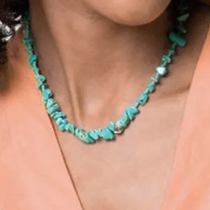 New Bohemian Green Turquoise Beaded Choker Necklace For Women Jewelry