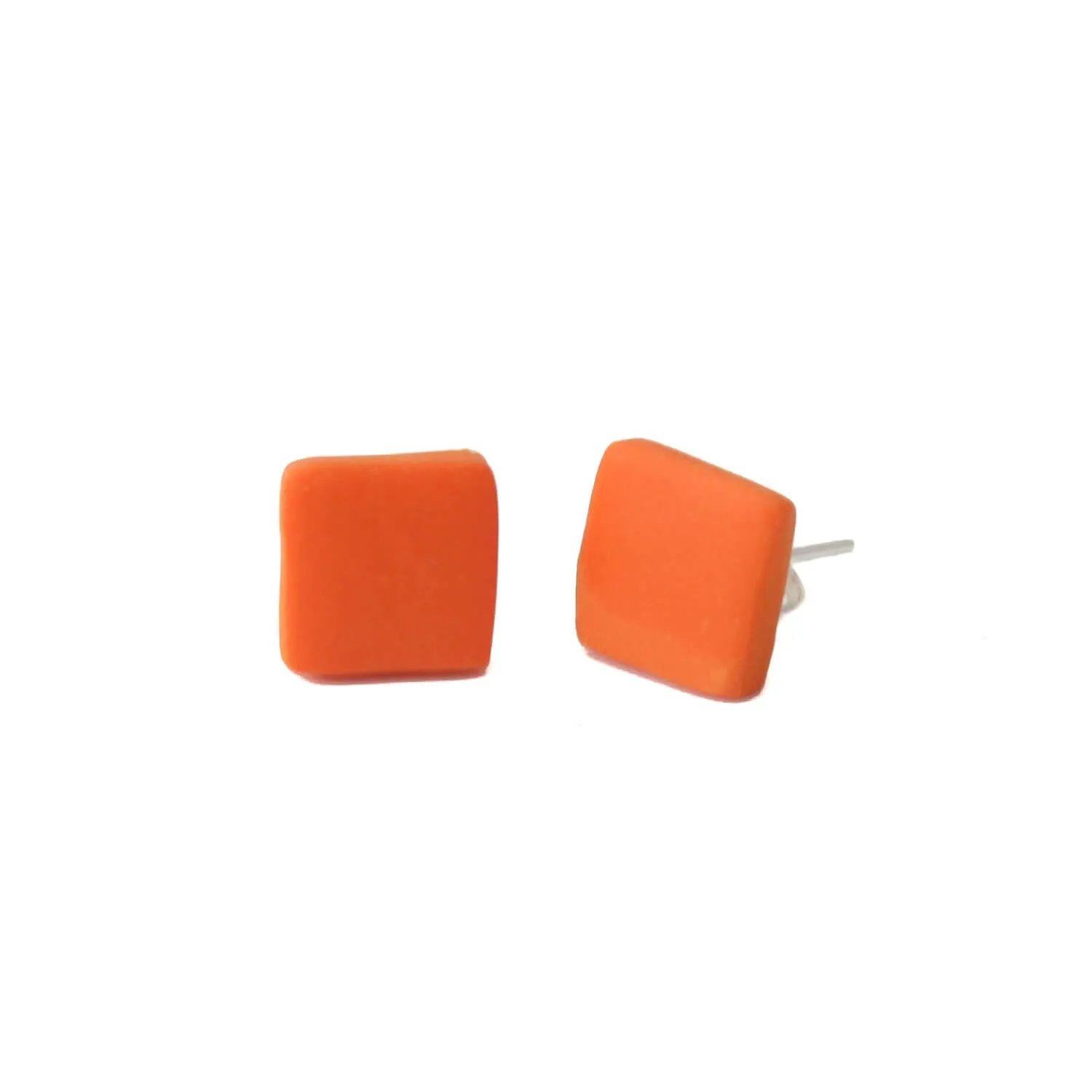 Orange Stud Earrings for Women | Minimalist Studs
