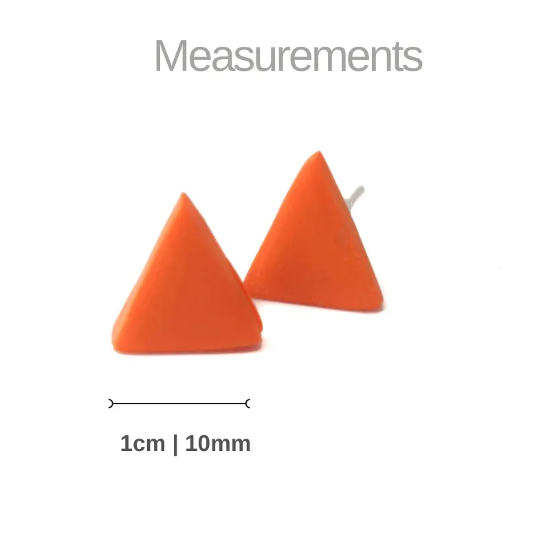Orange Stud Earrings for Women | Minimalist Studs