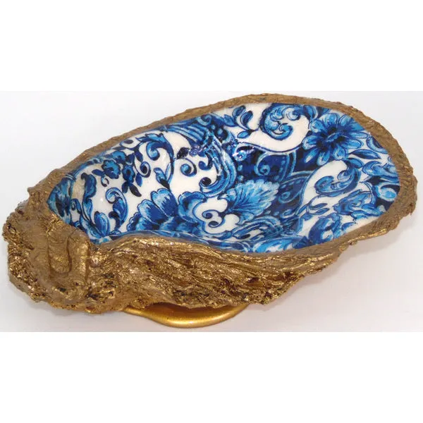 Oyster Dish - Floral Applique