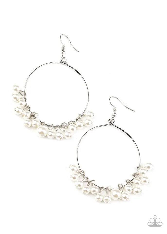 Paparazzi Earring ~ Things Are Looking UPSCALE - White