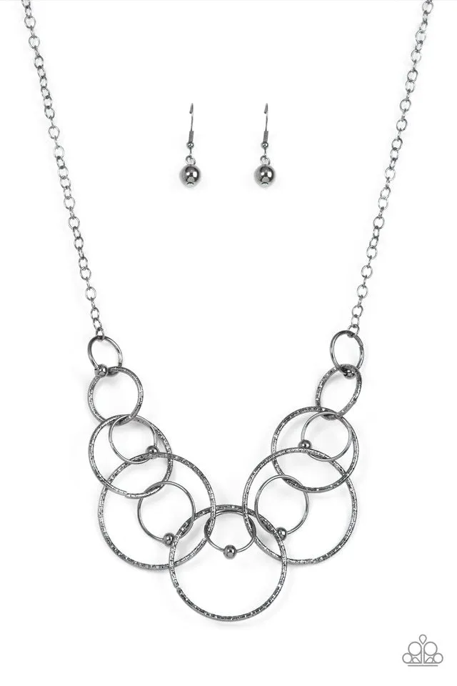 Paparazzi Necklace ~ Encircled in Elegance - Black