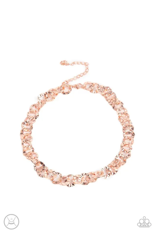Paparazzi Necklace ~ Rebel Grit - Copper