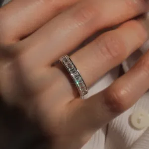 Platinum Elegance Baguette Eternity Band