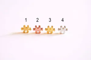 Puzzle Beads- Gold, Sterling Silver, Rose gold, Puzzle Bead, Autism Awareness charm, jigsaw bead, puzzle charm, Puzzle Connector, 343