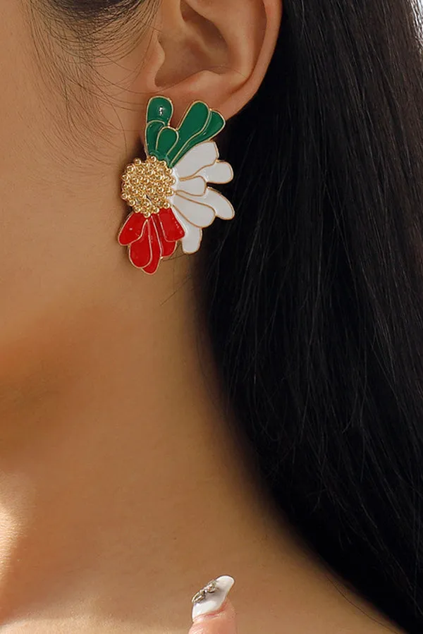Retro Alloy Floral Pattern Earrings