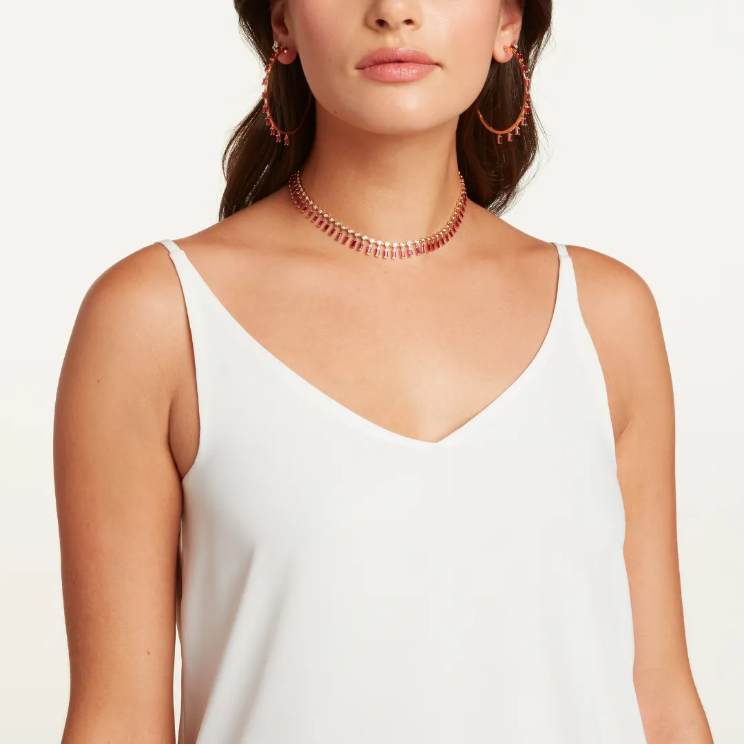 RUBY & DIAMOND DOT-DASH CHOKER