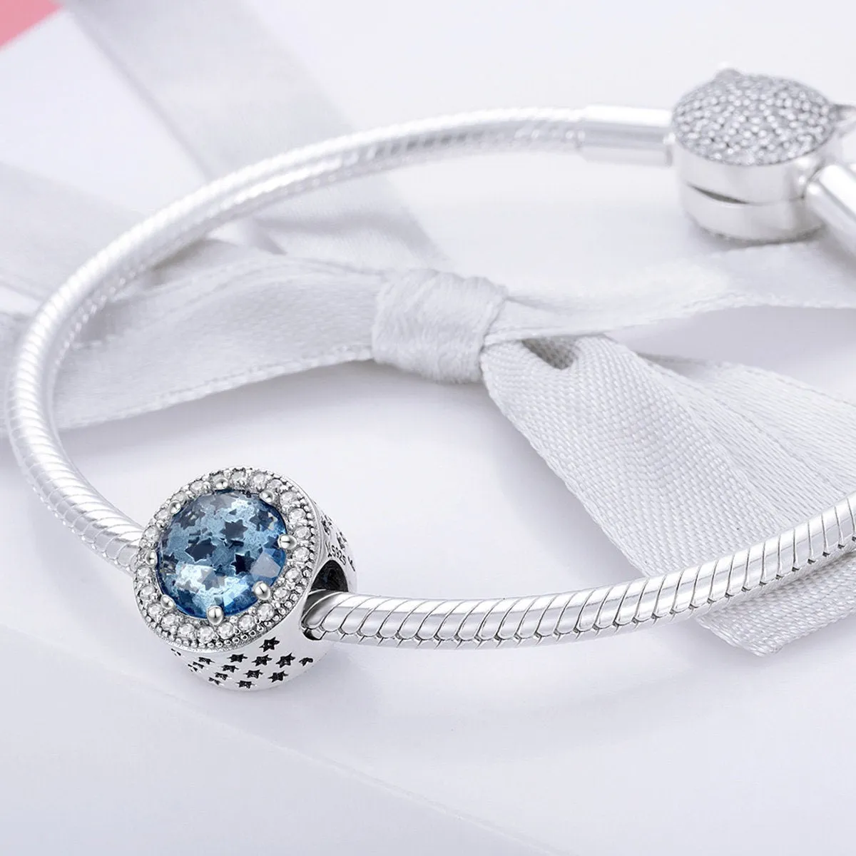 S925 Silver Mysterious Starry Sky Charm Beads