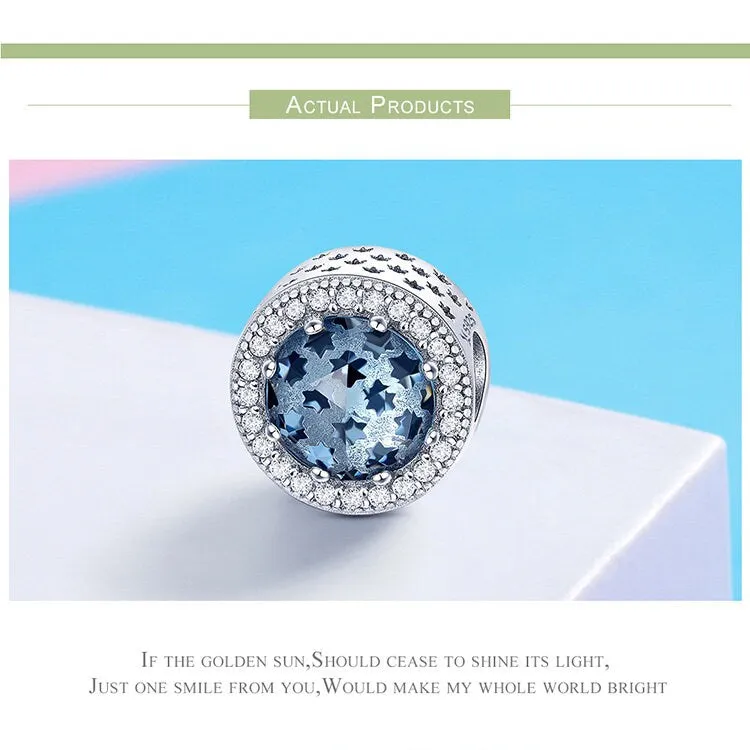 S925 Silver Mysterious Starry Sky Charm Beads