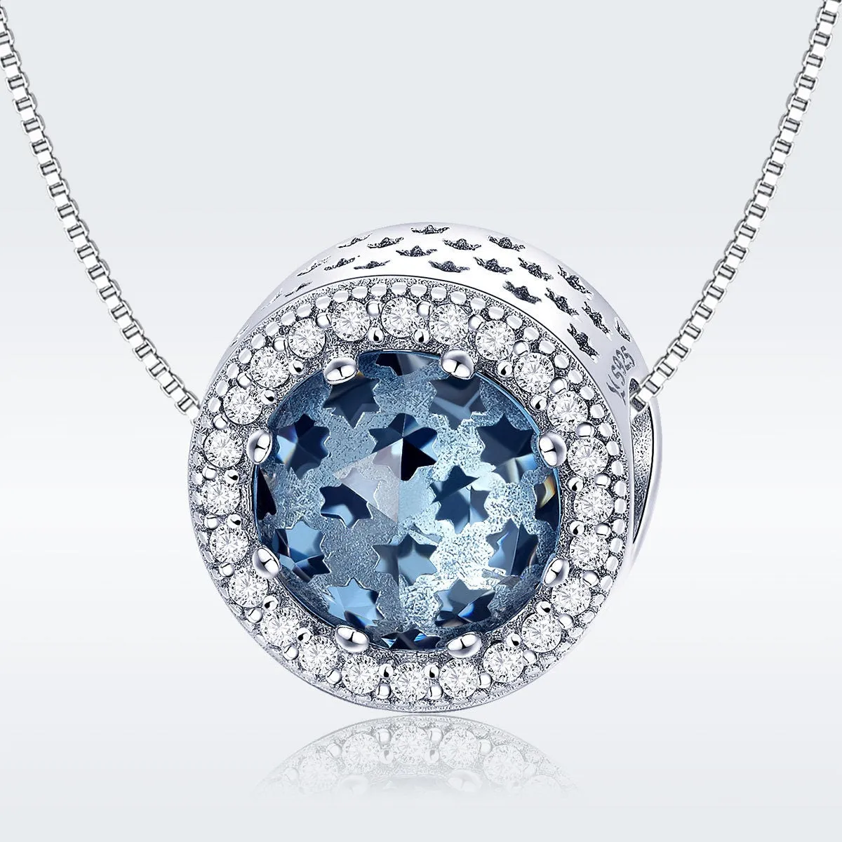 S925 Silver Mysterious Starry Sky Charm Beads
