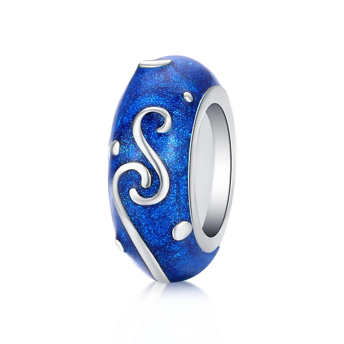 S925 Silver Starry Sky Charm Beads