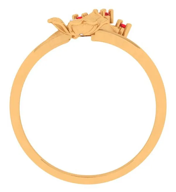 Shiny Gold Diamond Rings For Women