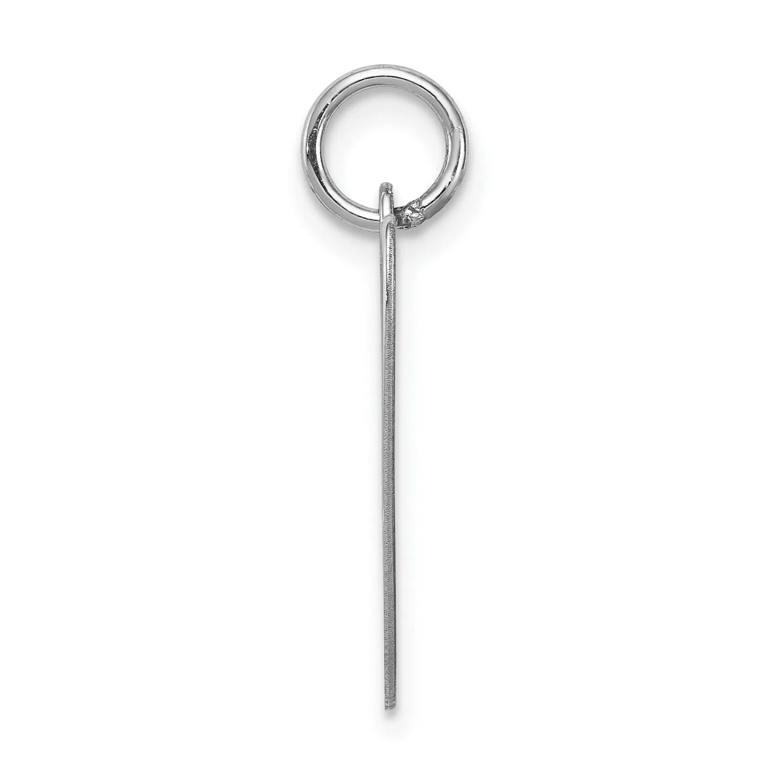 Silver Small Fancy Script Initial V Charm