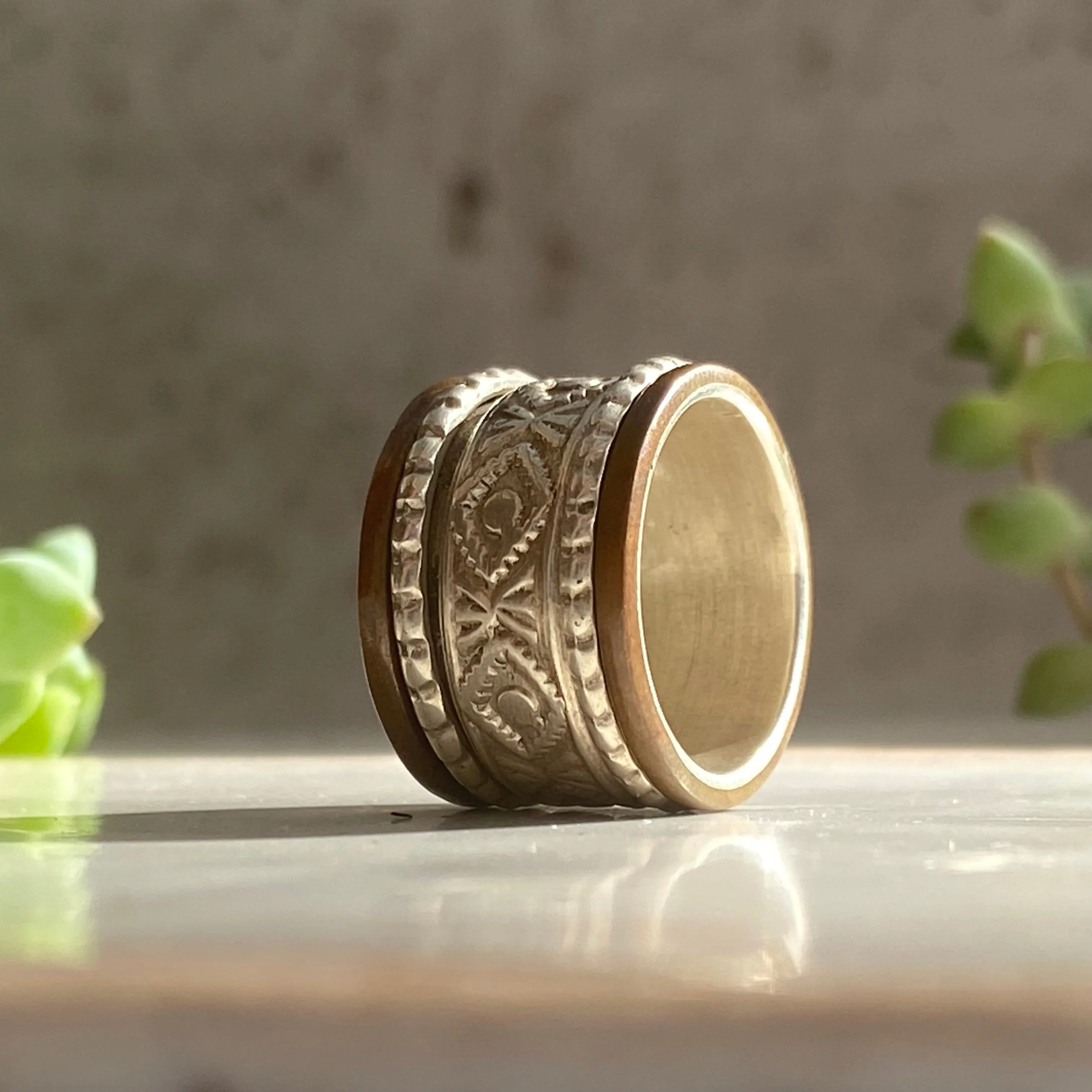 Silver Spinning Ring -  L