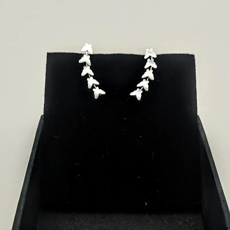 Sterling Silver Butterfly Ear Climbers
