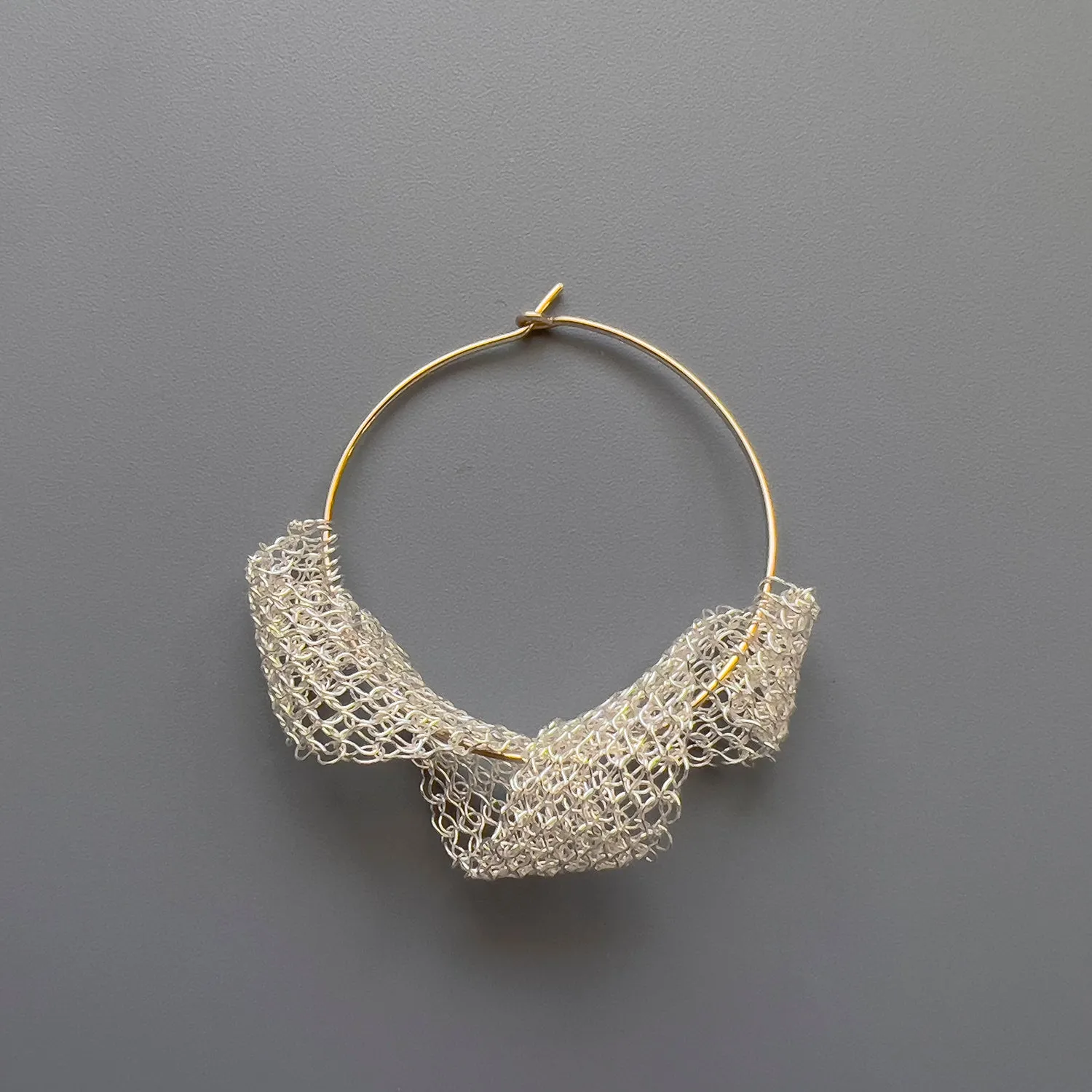 Stylish Partial Pattern Twist Hoop Earrings a Wire Crochet Design - beginners pattern