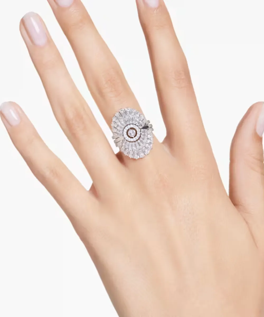 SWAROVSKI IDYLLIA RING RHODIUM PLATED