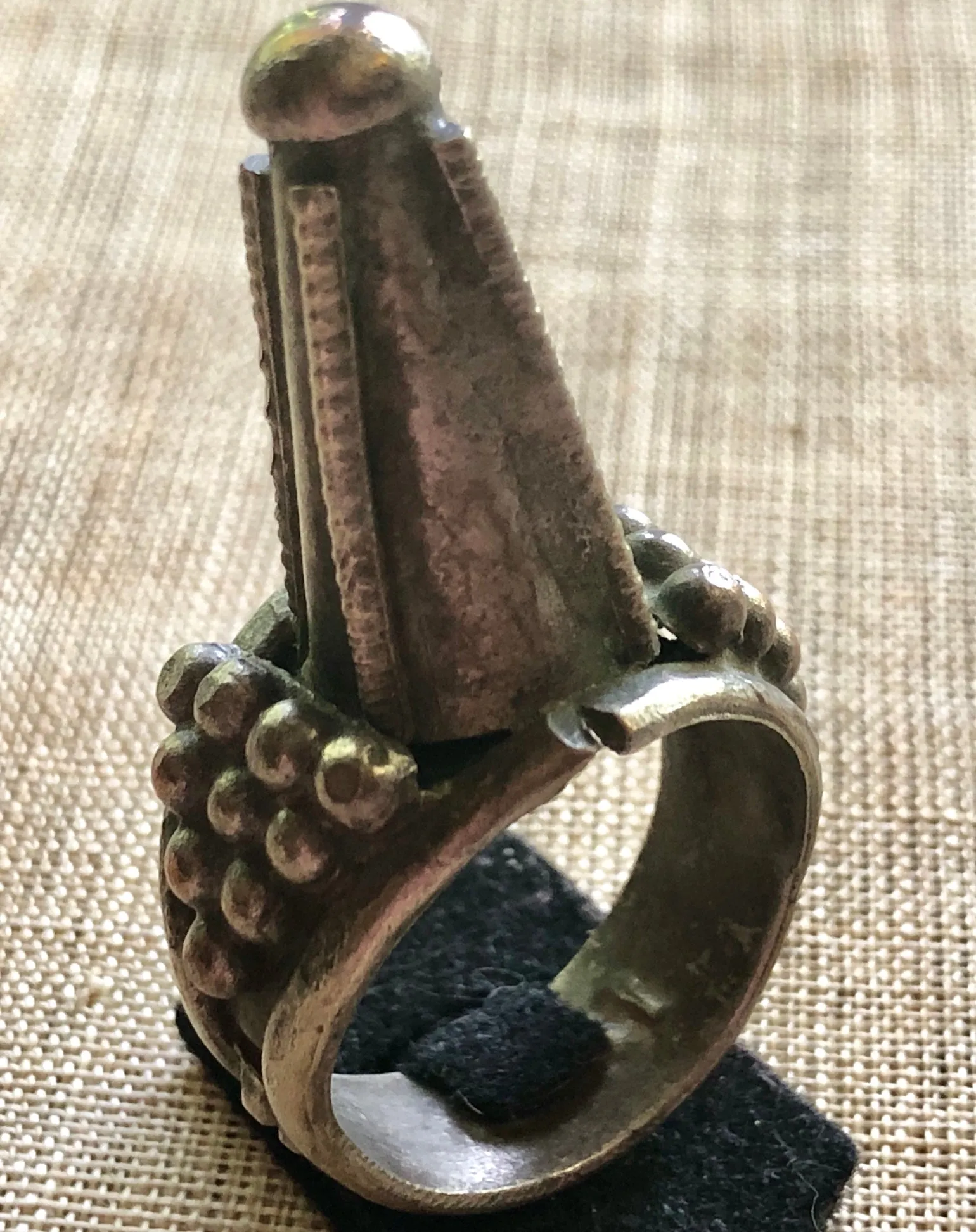 Tall Yemini Silver Ring