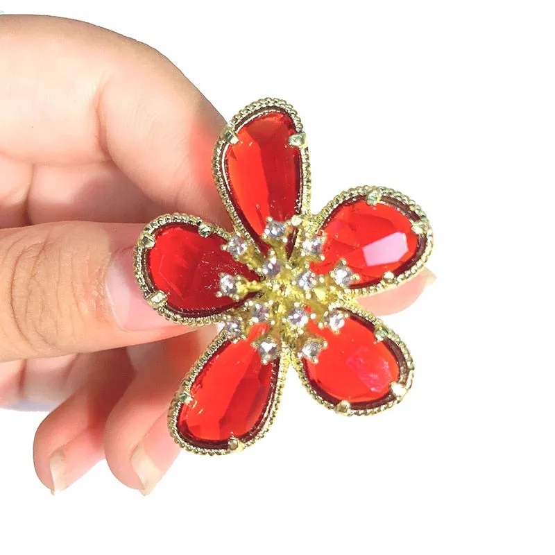 TEEK - Colored Crystal Flower Jewelry