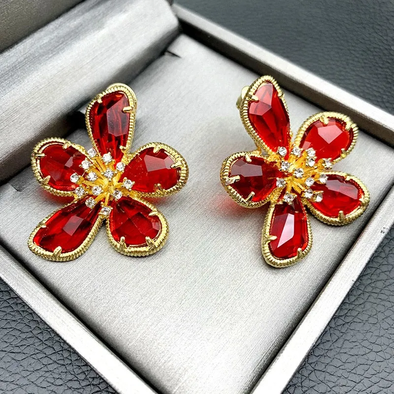 TEEK - Colored Crystal Flower Jewelry