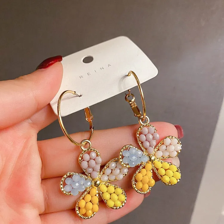 TEEK - Colored Crystal Flower Jewelry