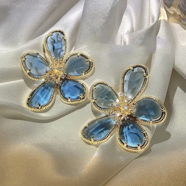 TEEK - Colored Crystal Flower Jewelry