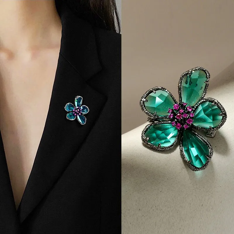 TEEK - Colored Crystal Flower Jewelry