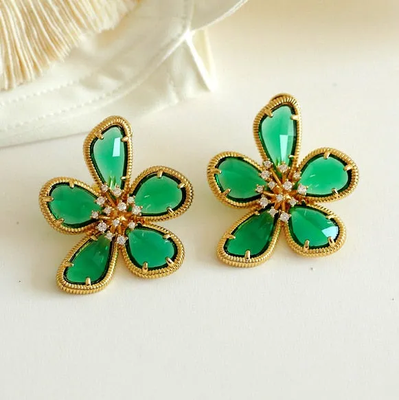 TEEK - Colored Crystal Flower Jewelry
