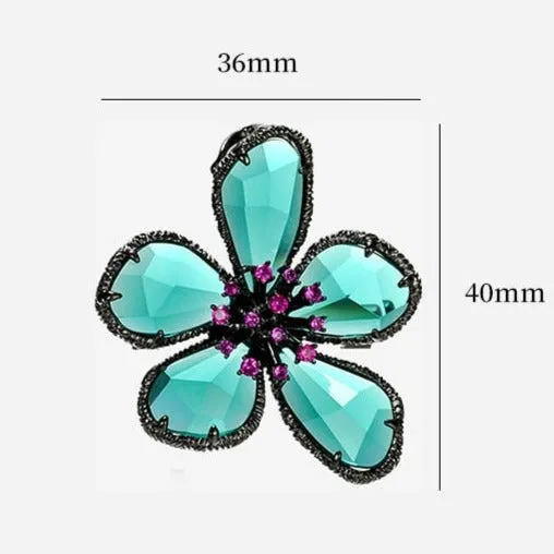 TEEK - Colored Crystal Flower Jewelry