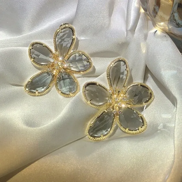 TEEK - Colored Crystal Flower Jewelry