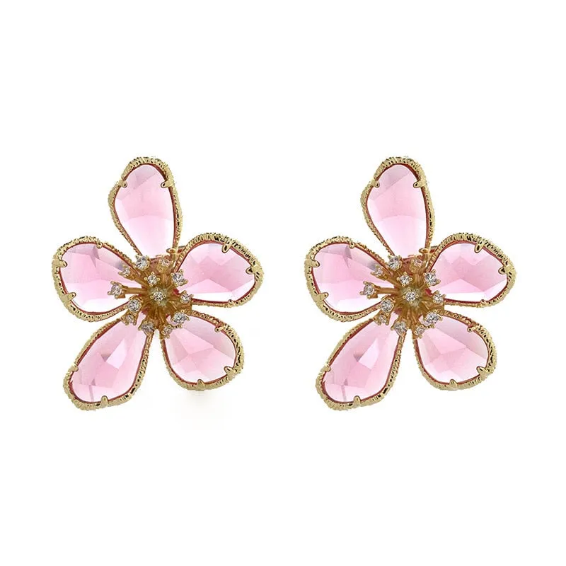TEEK - Colored Crystal Flower Jewelry