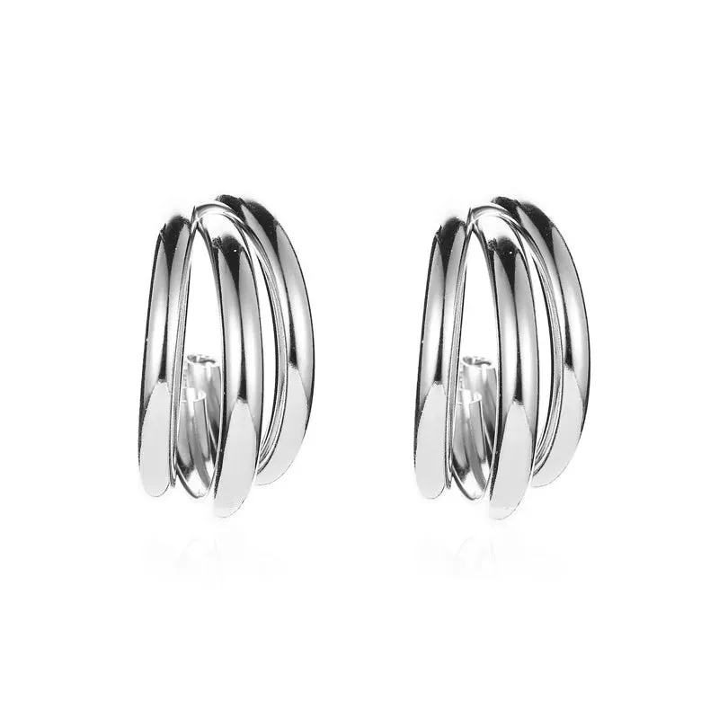 TEEK - Several Gold & Silver Irregular Earrings