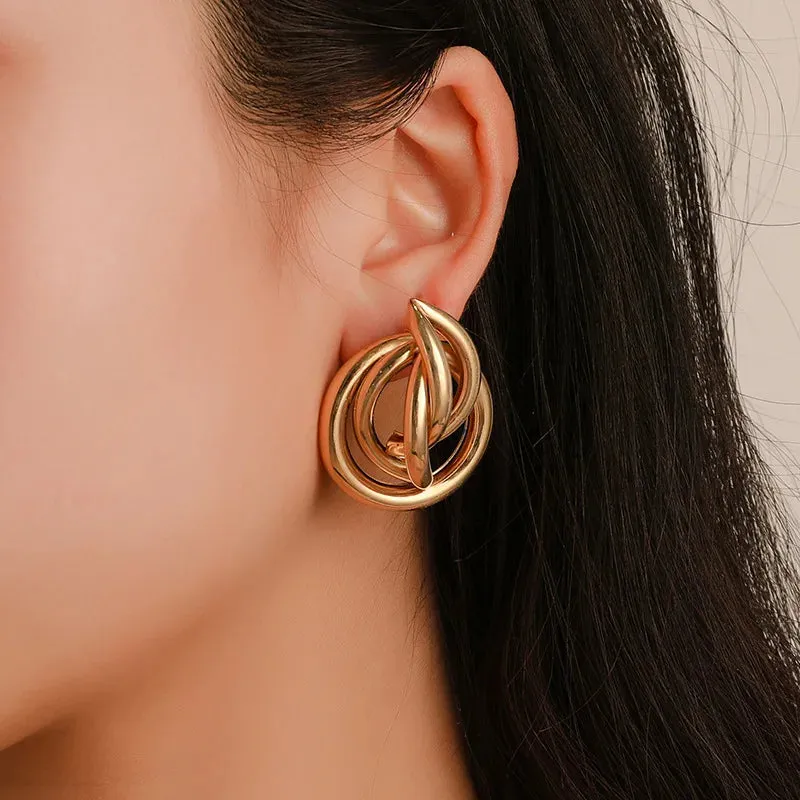 TEEK - Several Gold & Silver Irregular Earrings