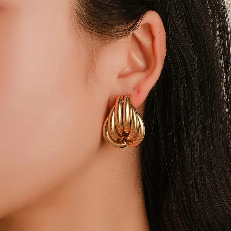TEEK - Several Gold & Silver Irregular Earrings