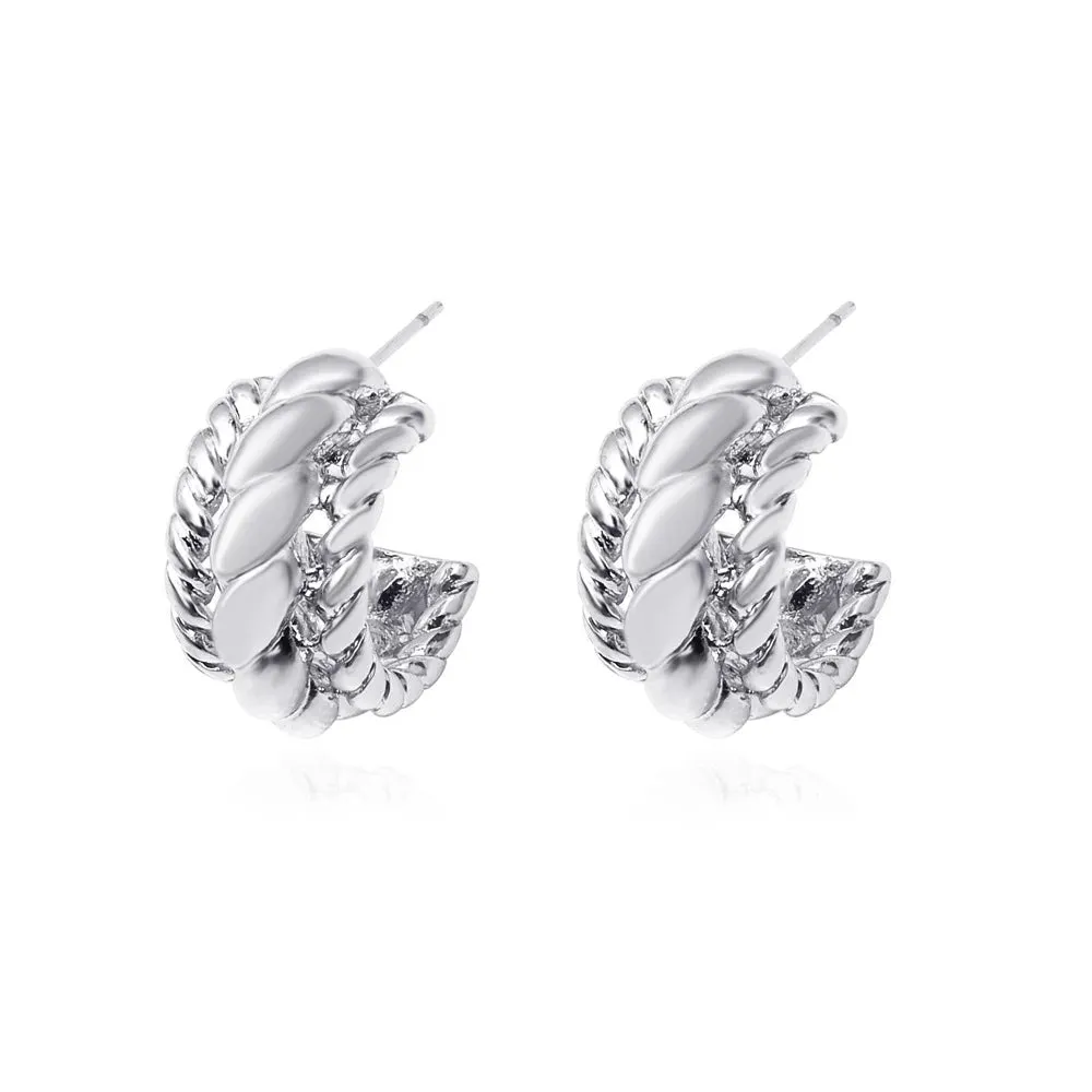 TEEK - Several Gold & Silver Irregular Earrings