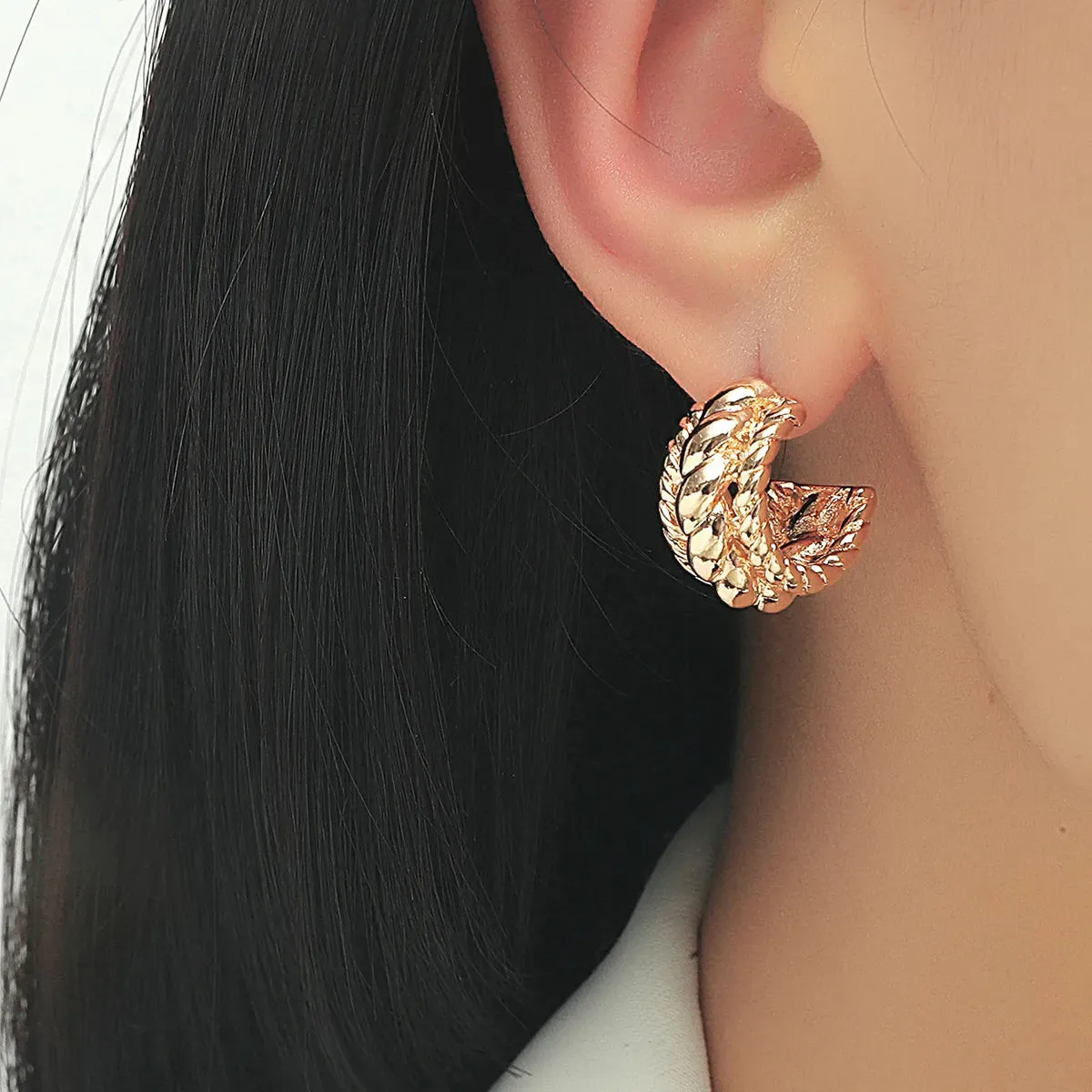 TEEK - Several Gold & Silver Irregular Earrings