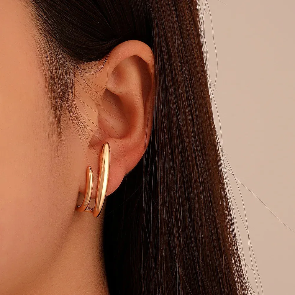 TEEK - Several Gold & Silver Irregular Earrings