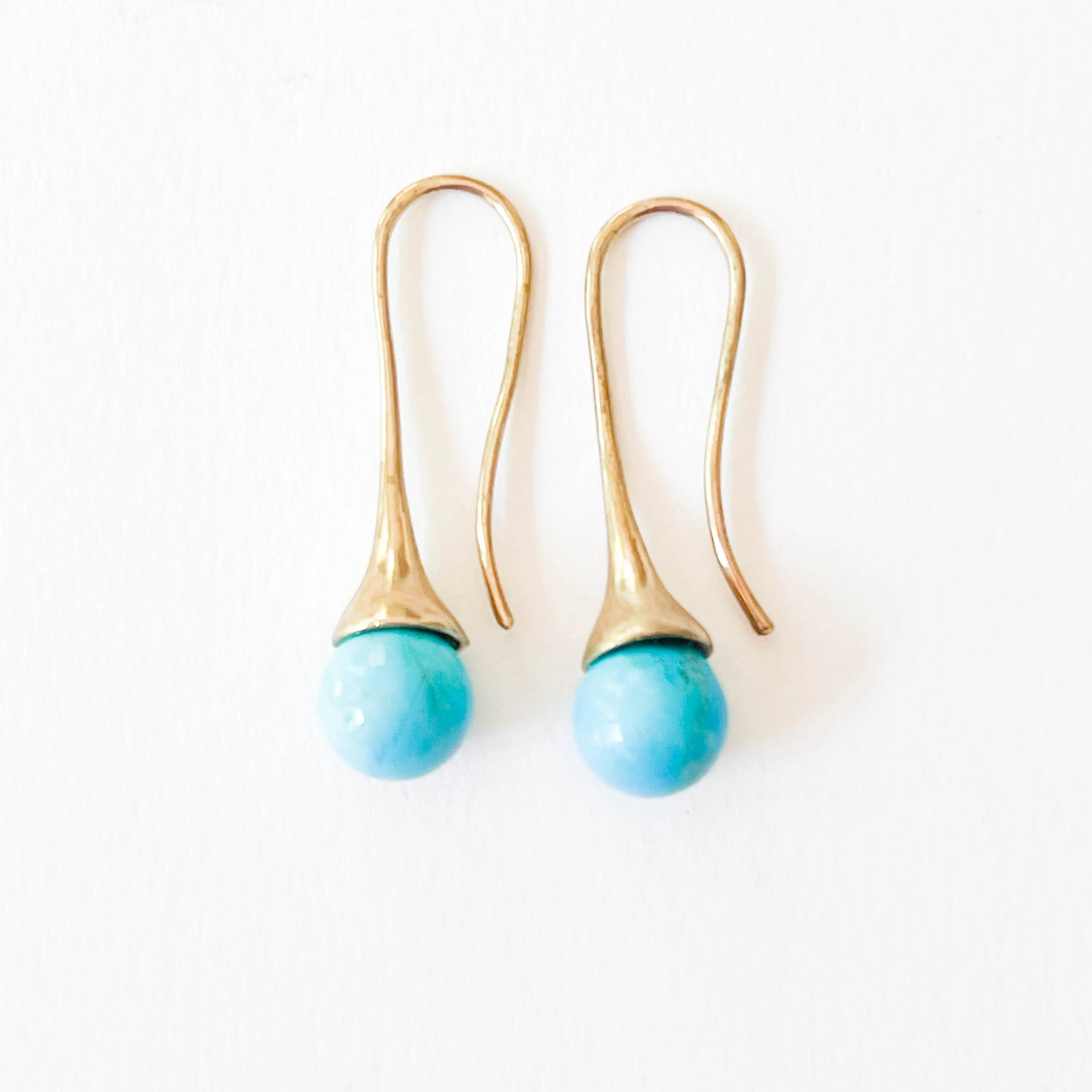Turquoise Teardrop Earrings-WS