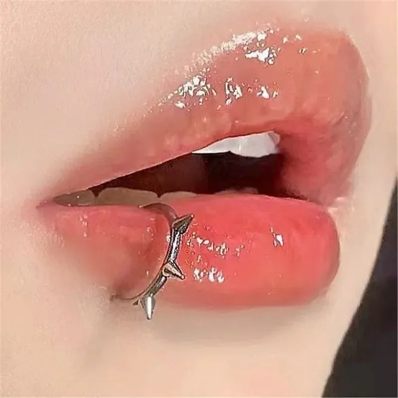 Unisex Punk Style Stainless Steel Non-Pierced C-Clip Lip Rings