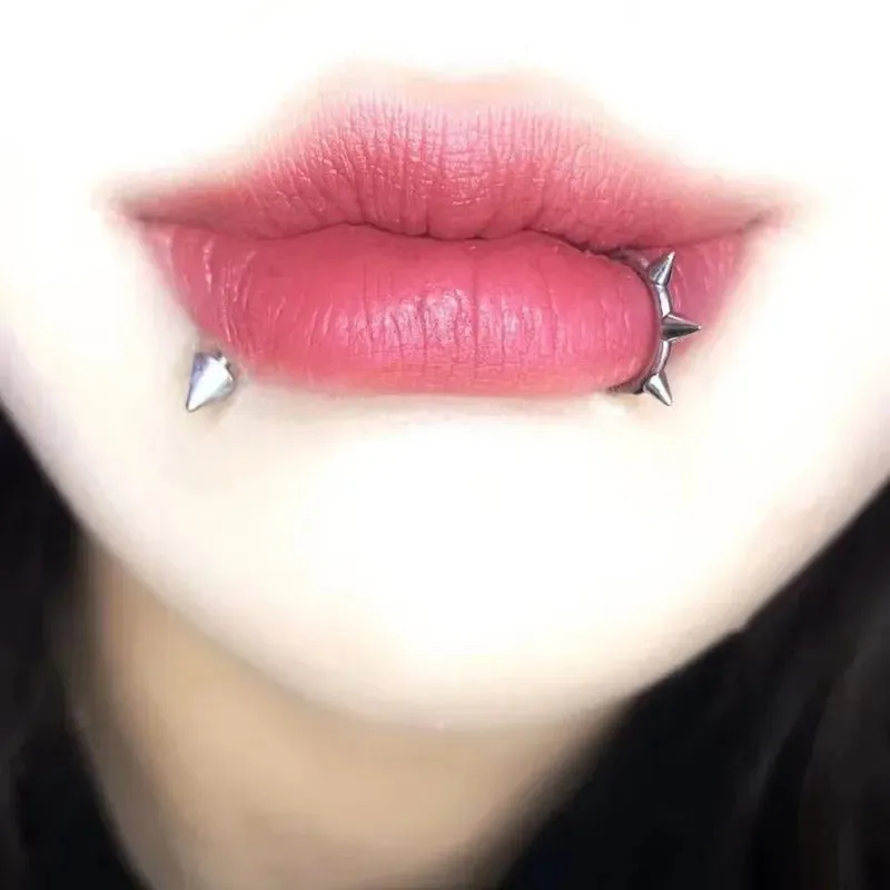 Unisex Punk Style Stainless Steel Non-Pierced C-Clip Lip Rings