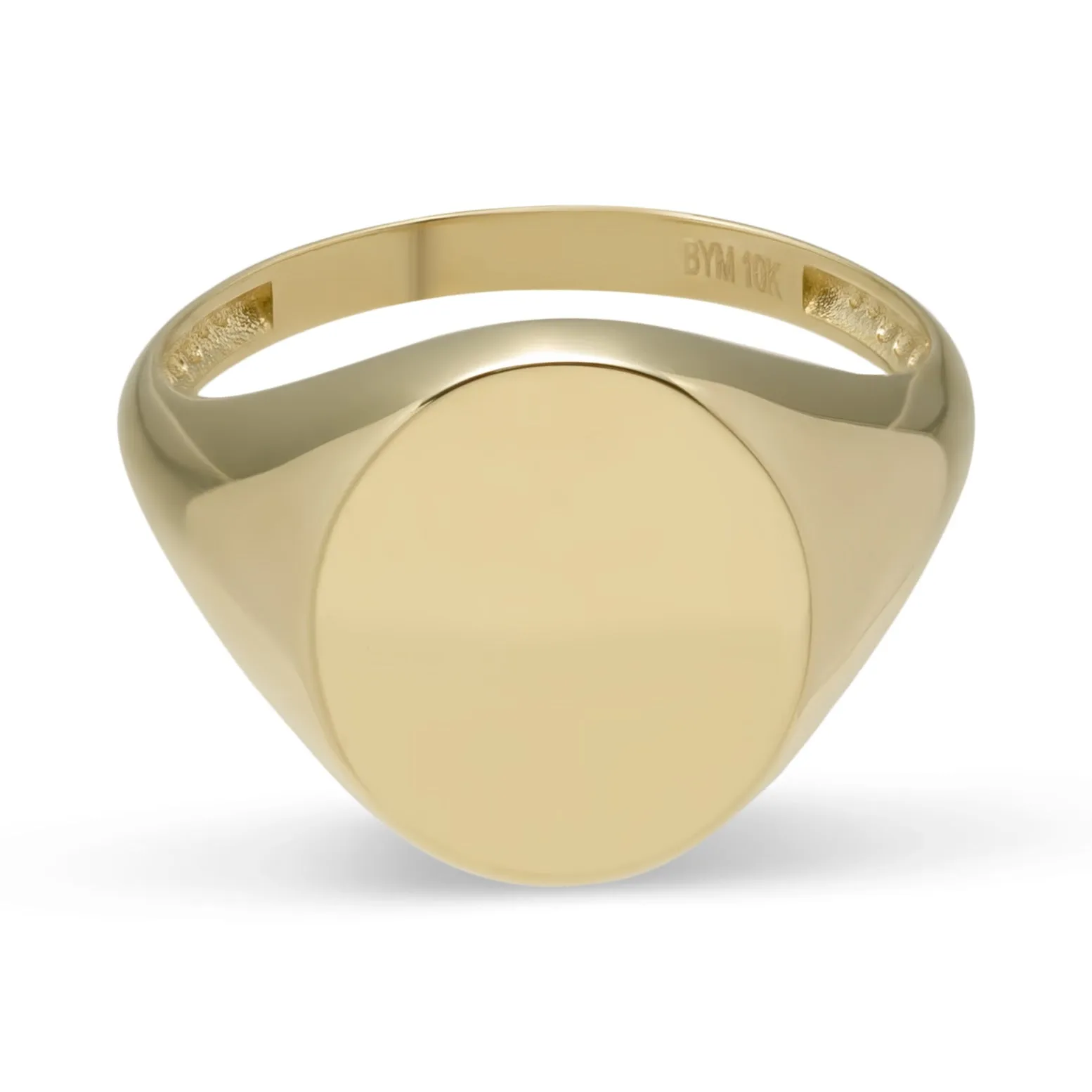 Women's Oval Signet Ring Solid 10K Yellow Gold