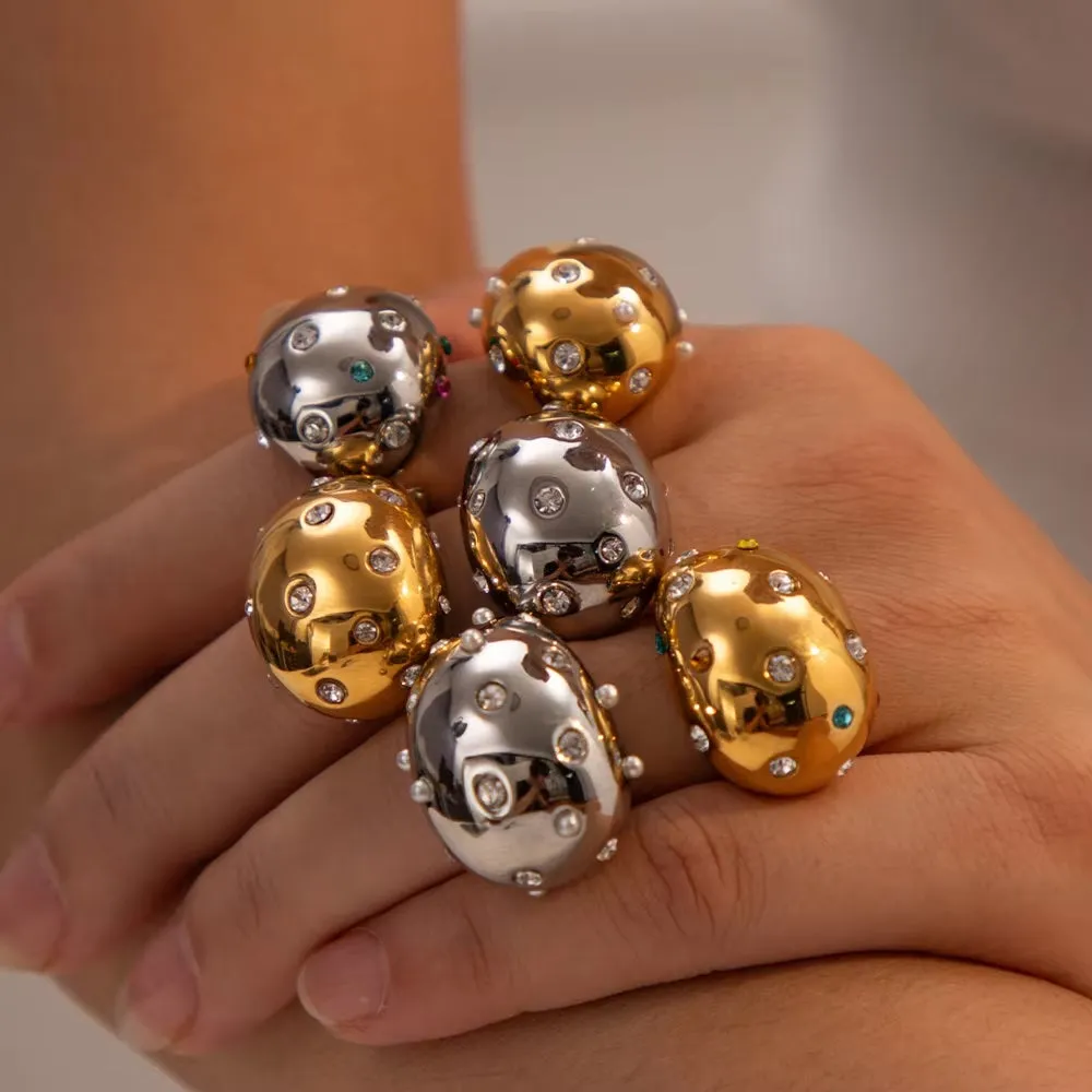 XL Teardrop 18k Gold Pearl Ring