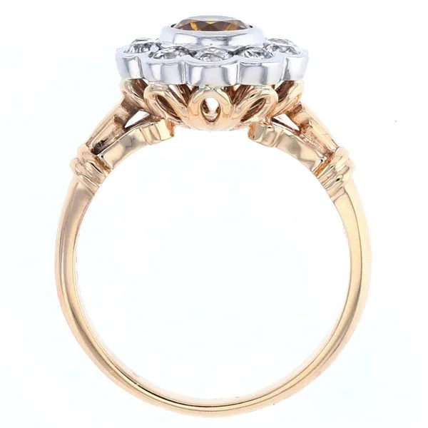 Yellow Sapphire Halo Ring